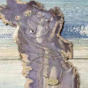 Luna Norte Silver Necklace with Acrylic Pendant